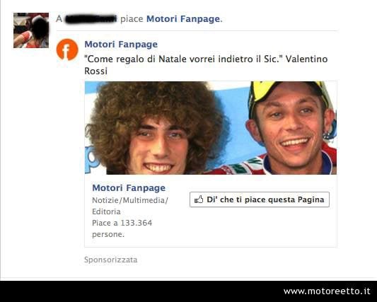 Sic fanpage sfrutta la sua immagine