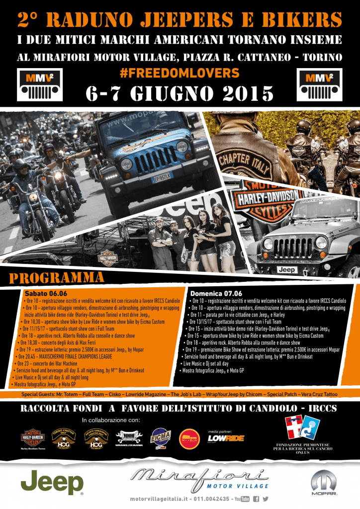 meeting jeepers and bikers turin program 2015 motoreetto