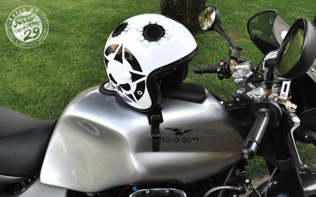 caberg doom helmet jet casco cafè racer moto guzzi motoreetto