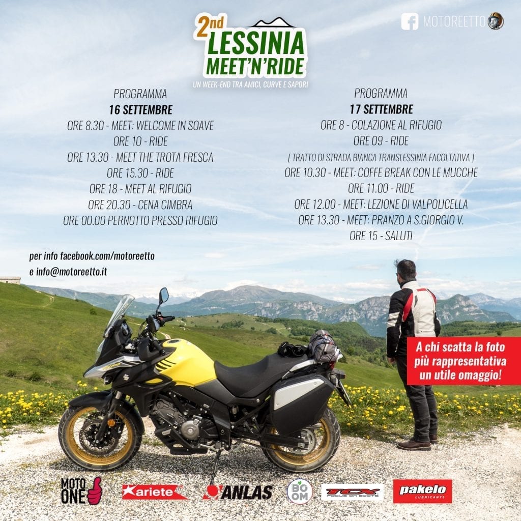 meet n ride programma 2017 con motoreetto in moto in lessinia