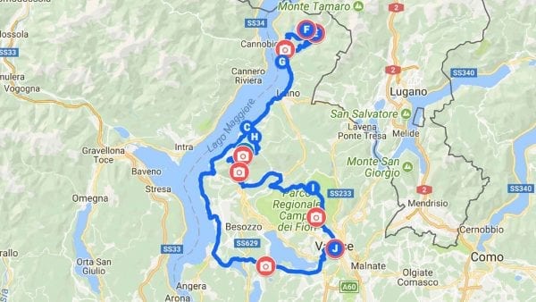 itinerario moto varese