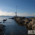 motor Cres udhëtim mbulesë Kroacia Losinj cliff Rovenska