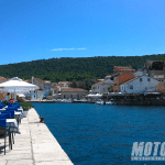 restaurant op die pier in sluiers Losinj eiland Losinj Kroasië