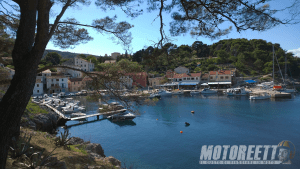 rovenska vista sul porto lussingrande veli losinj, mare croazia cres