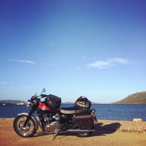 Corsica në motoreetto lëvizje port e vjetër triumf Bonneville