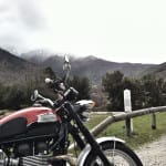 corsica in moto motoreetto route n193 triumph bonneville