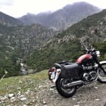 corsica in motion motoreetto triumph bonneville gorges du tavignano