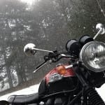 corsica in moto motoreetto vergio neve triumph bonneville