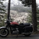 Corsica motoreetto Triumph Bonneville motorfiets vergio