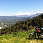 Corsica motorcycle bonneville motoreetto view saint-Florant