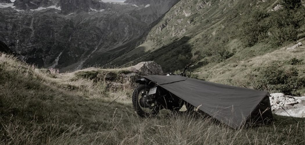 moto tenda bivouac su motoreetto