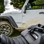 harley low riders and jeep wrangler two American icons on the go