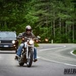 jeep soiatti persecución motoreetto Harley en Portoroz Eslovenia