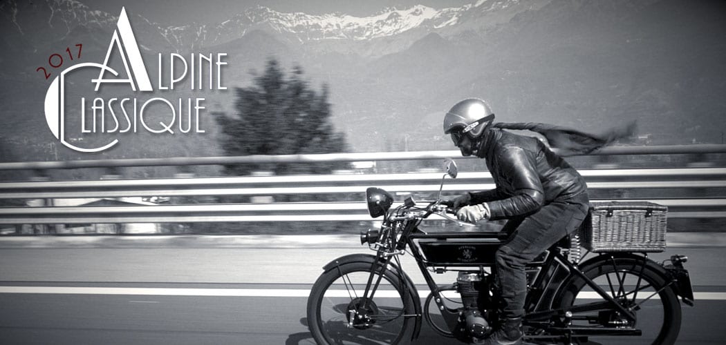 alpine classique with the black douglas sterling motoreetto come un pioniere sulle alpi vintage moto classic