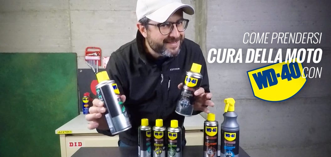 care of the bike as clean with wd-40 motoreetto video buff