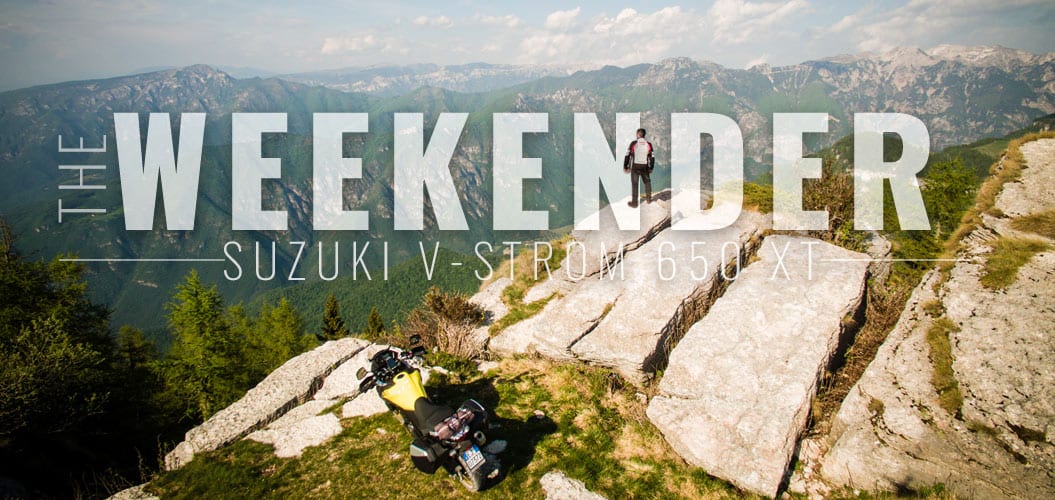 Suzuki V-Strom die Weekender film motoreetto