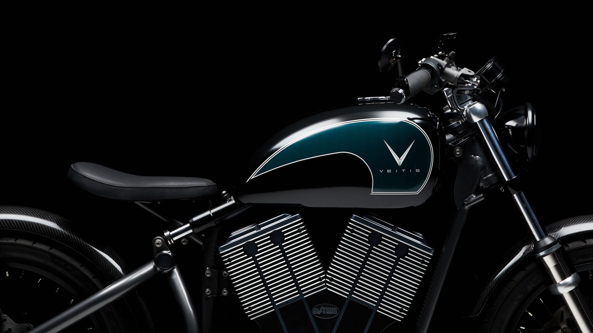 veitis eV-twin electric motorcycle classic English style bobber