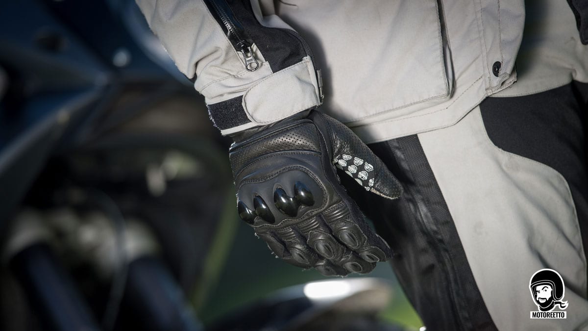 guantes de cuero de la motocicleta Atlanta opinión motoreetto