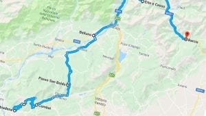 ruta motocicleta eléctrica valdobbiadene San boldo barcis Belluno Vajont de consejos motoreetto