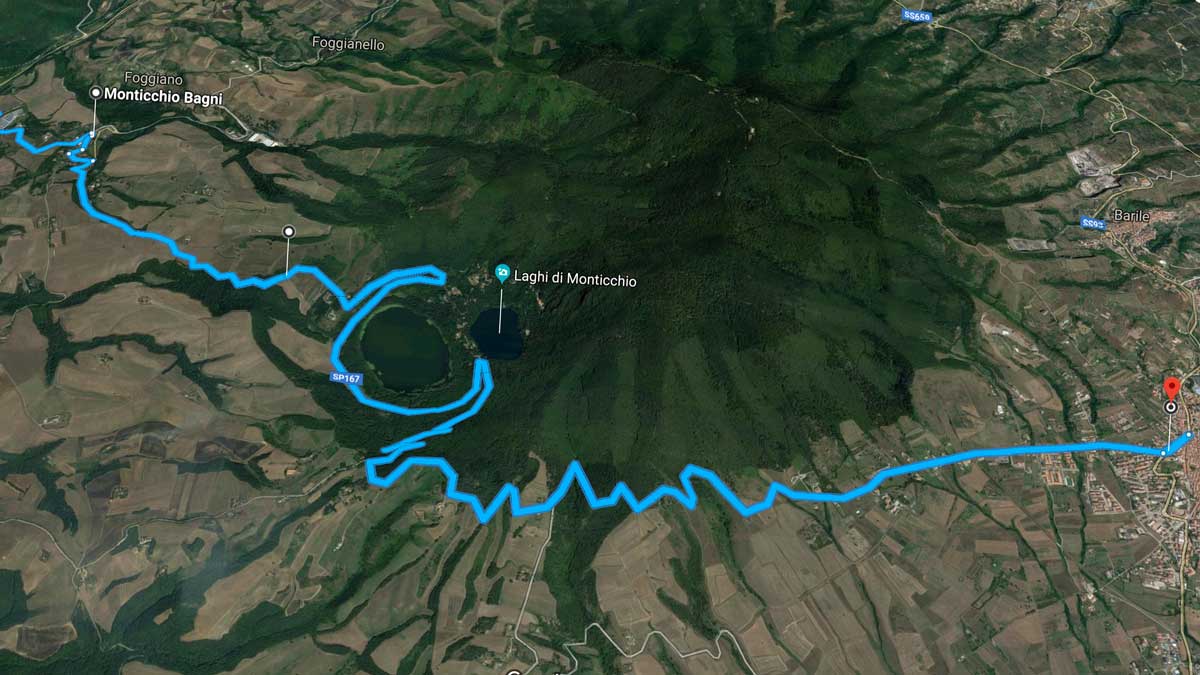 Monticchio søer Basilicata magt volture rute motorcykel motoreetto