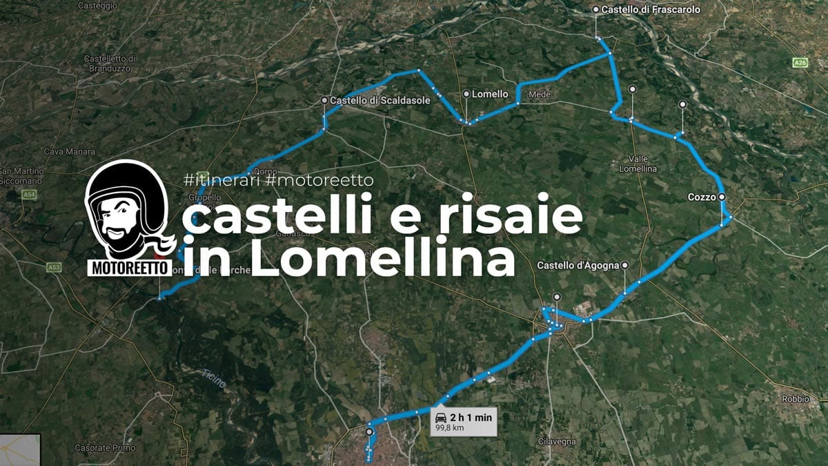 lomellina moto itinerario castelli e risaie motoreetto