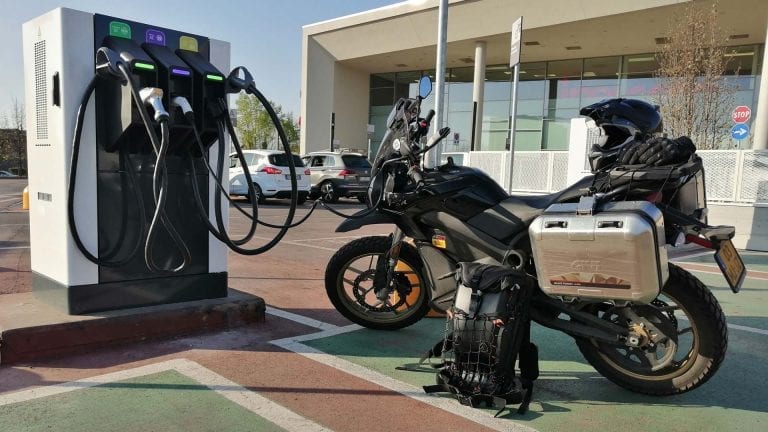 electric motorcycle charging columns