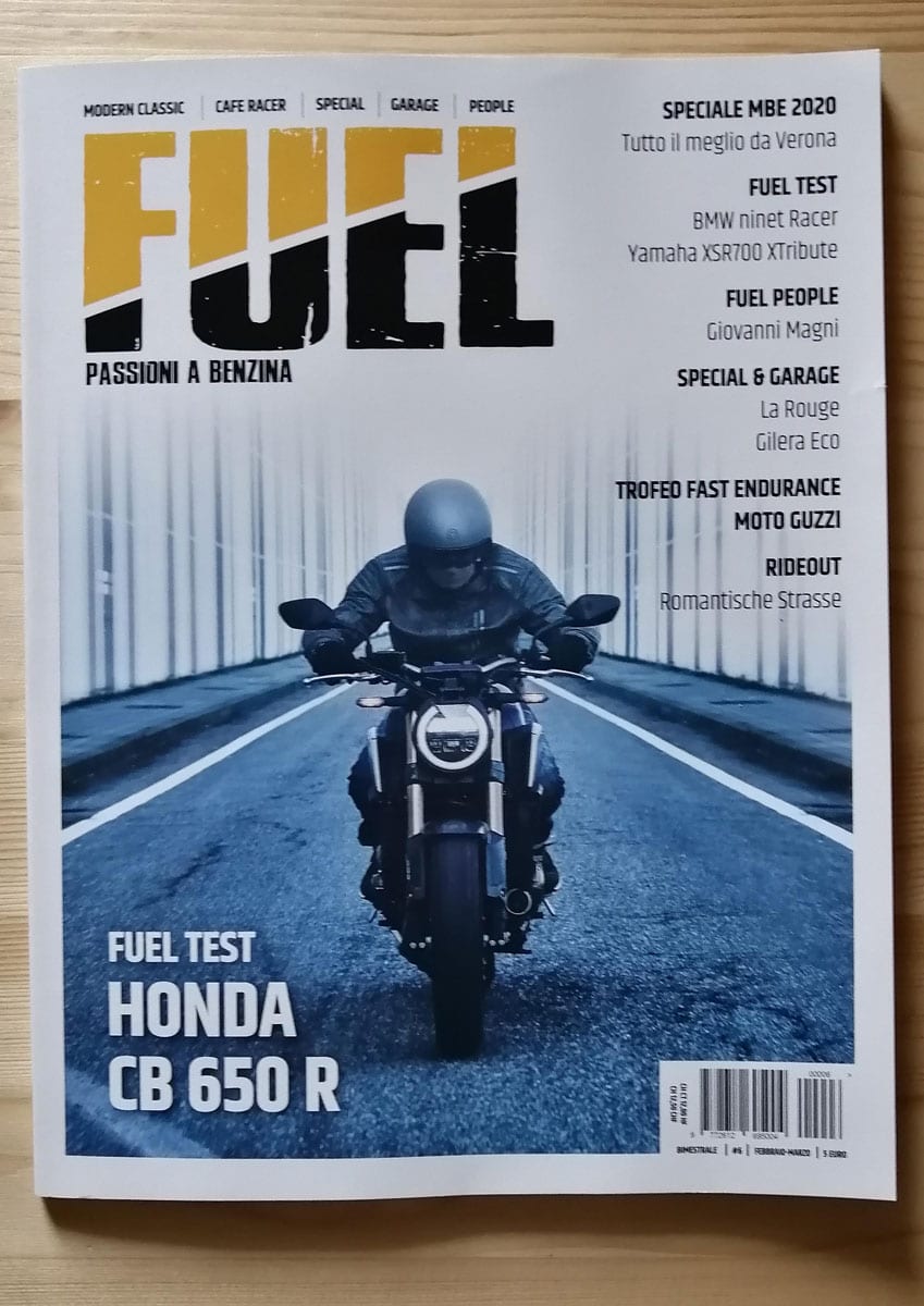fuel magazine copertina fascicolo 6 articoli di nicola andreetto motoreetto