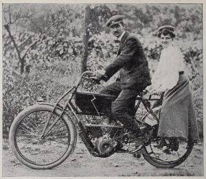 glenn curtiss and lady out for a walk