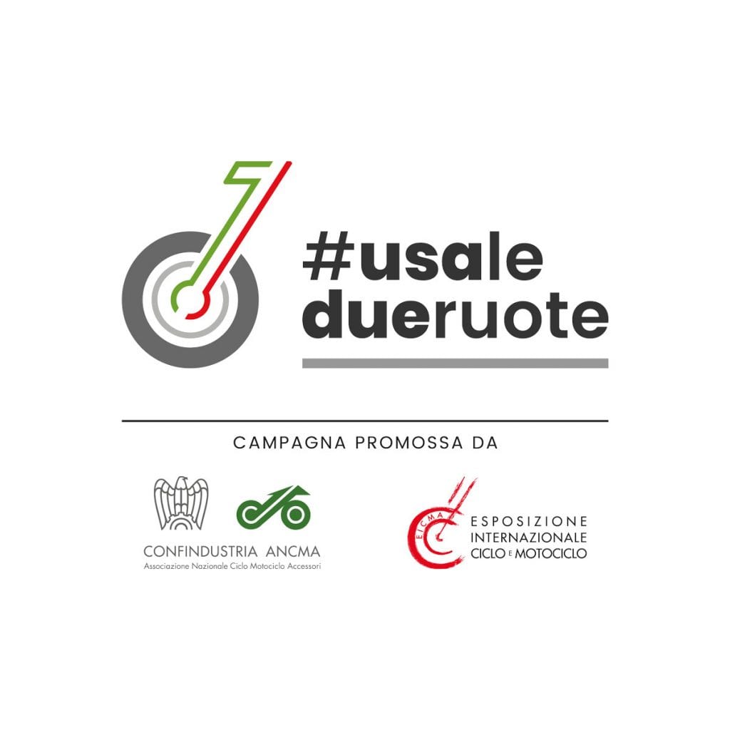 campaign logo uses the two wheels #usaledueruote